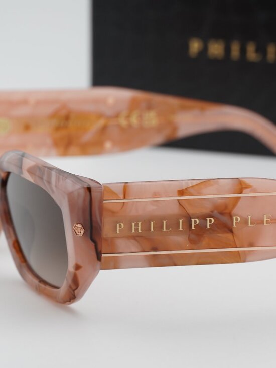 Philipp Plein SPP066M 06Z8 Geometric Sunglasses – Opaline Pink / Grey main image 5